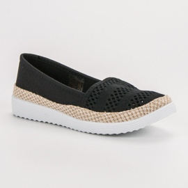 SHELOVET Textilní espadrilky černá 4