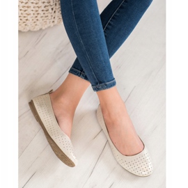 SHELOVET Prolamované baleríny zlatý 1