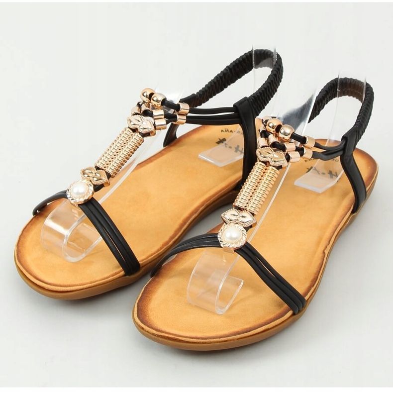 Černé dámské sandály H075 Negro černá 1