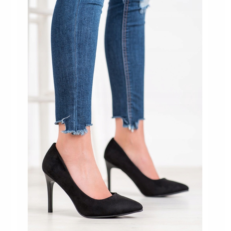 Gogo Stylové černé vysoké podpatky černá 2