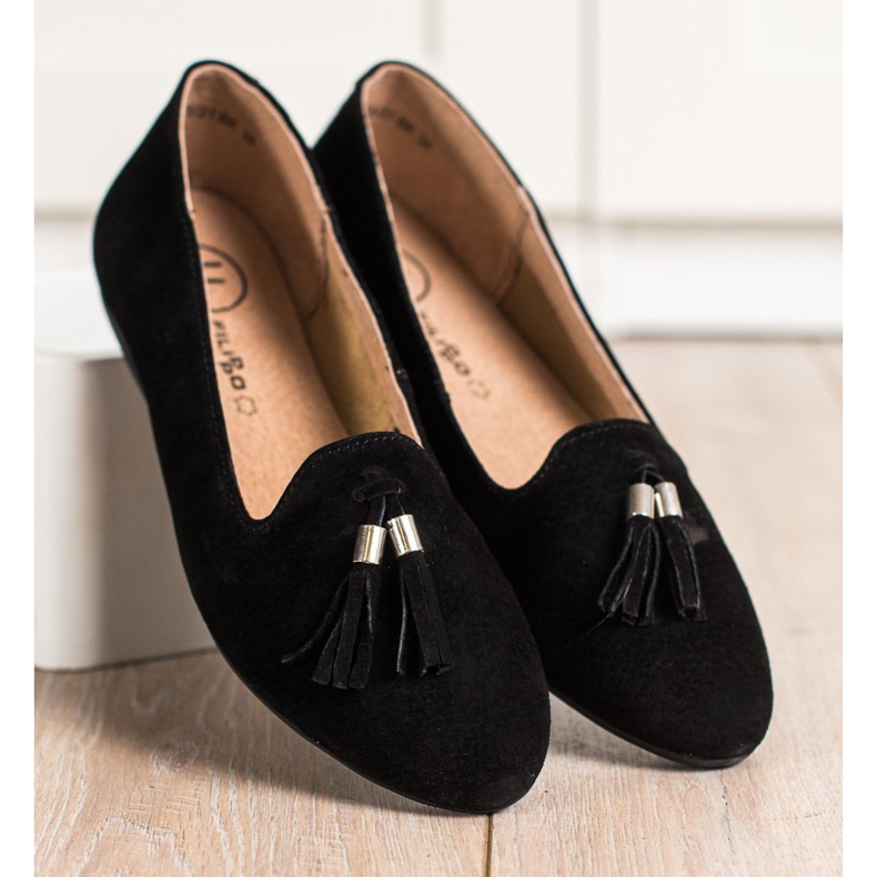 Filippo Kožení páni s třásněmi černý 1