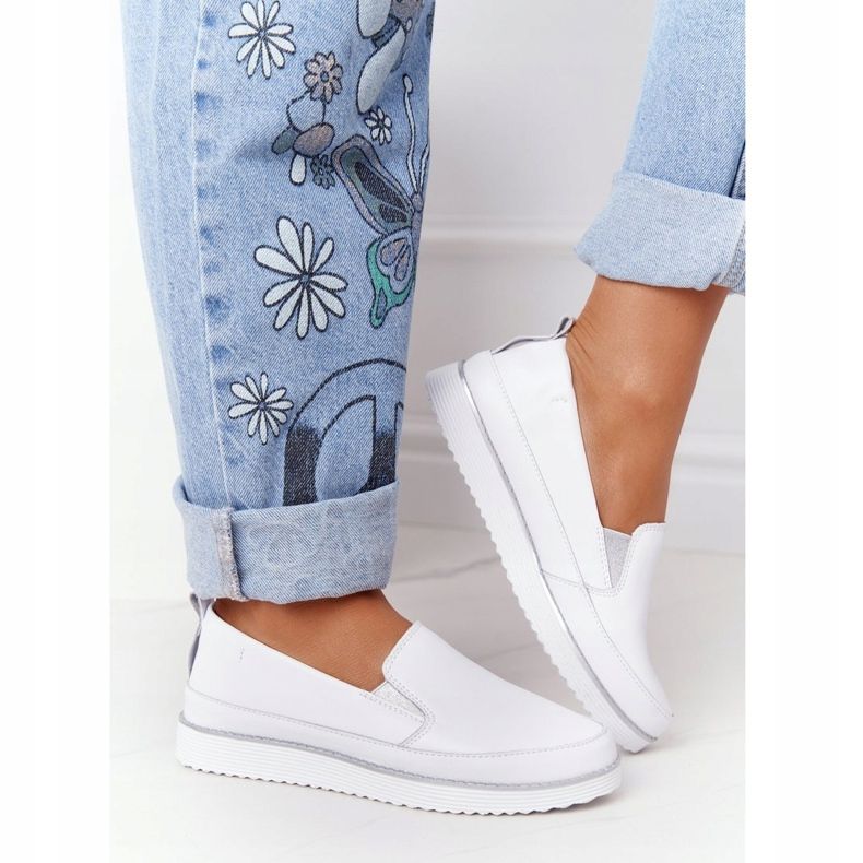 Dámské tenisky Slip-On S.Barski White bílý 2