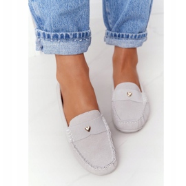 S.Barski Dámské semišové mokasíny S. Barski Grey šedá 1