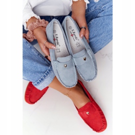 S.Barski Dámské semišové mokasíny S. Barski Blue modrý 2