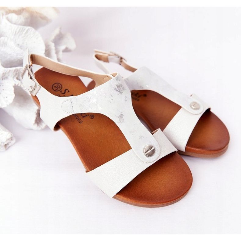 S.Barski Dětské sandály S. Barski Comfort Silver stříbro 1