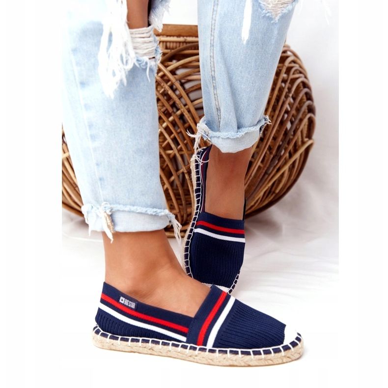 Big Star Dámská espadrilles velká hvězda HH274483 Navy Blue modrý 3