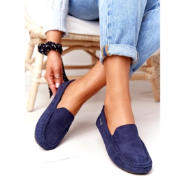 PH1 Dámské semišové mokasíny Navy Blue San Marino modrý 2