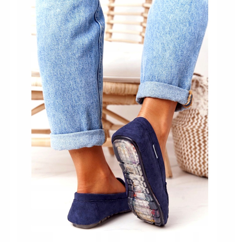 PH1 Dámské semišové mokasíny Navy Blue San Marino modrý 3