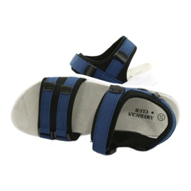 American Club Dámské sportovní sandály Sports Leather Insert RL45/21 Black and Navy Blue černý 4