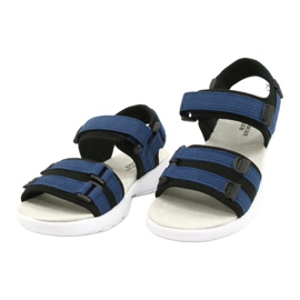 American Club Dámské sportovní sandály Sports Leather Insert RL45/21 Black and Navy Blue černý 1