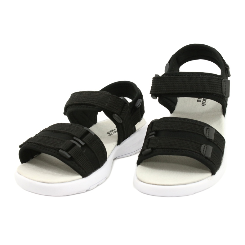 American Club Dámské sandály Sports Leather Insert RL45/21 Black černý 1