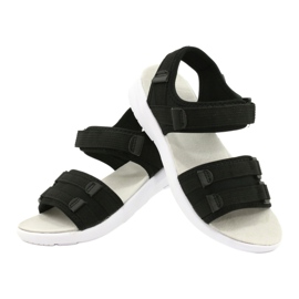 American Club Dámské sandály Sports Leather Insert RL45/21 Black černý 3