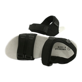 American Club Dámské sandály Sports Leather Insert RL45/21 Black černá 4