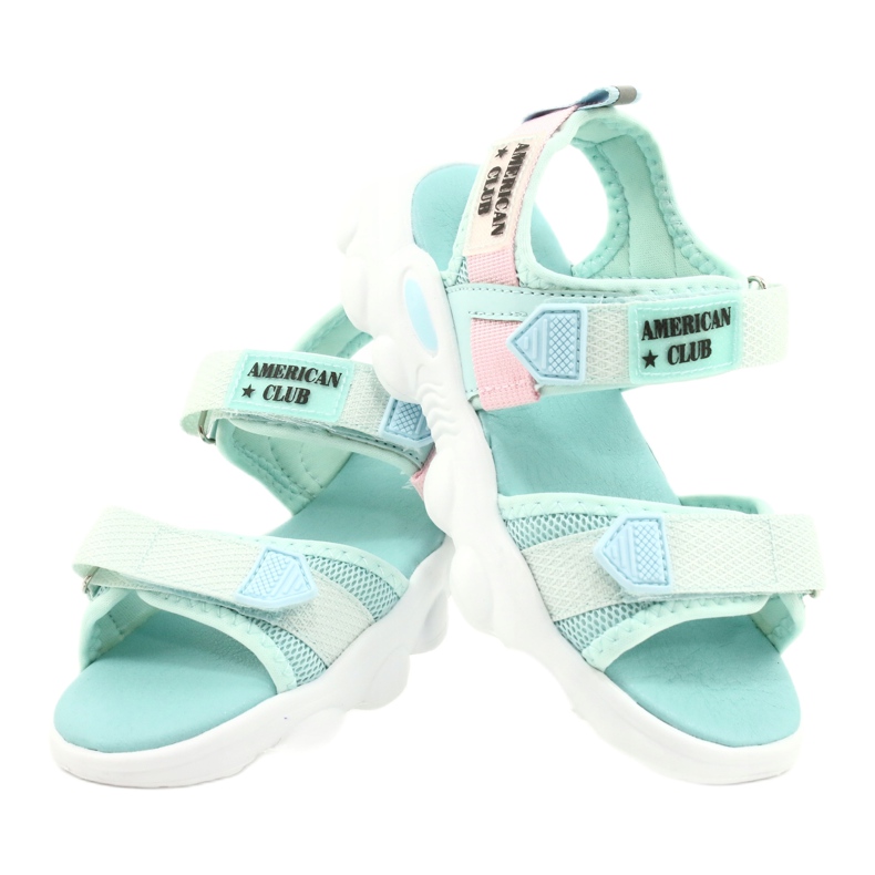 American Club Dívčí zelené sandály zelené RL32/21 zelená 3