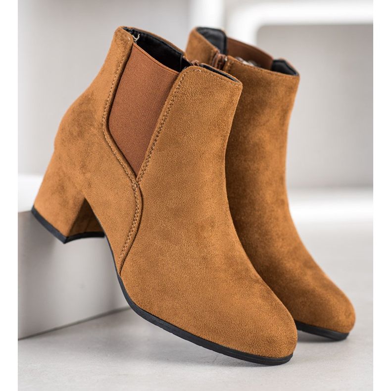 Clowse Klasické semišové kozačky hnědý 1