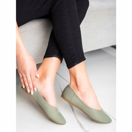 Pruhované balerínky VINCEZA zelený 1