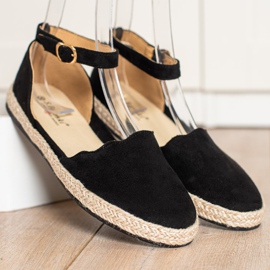 S. BARSKI Černé espadrilky se sponou S.BARSKI černá 1 S. BARSKI Černé espadrilky se sponou S.BARSKI černá 1