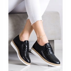 SHELOVET Boty s černým hadím potiskem 2