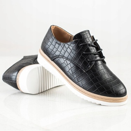 SHELOVET Boty s černým hadím potiskem černá 1