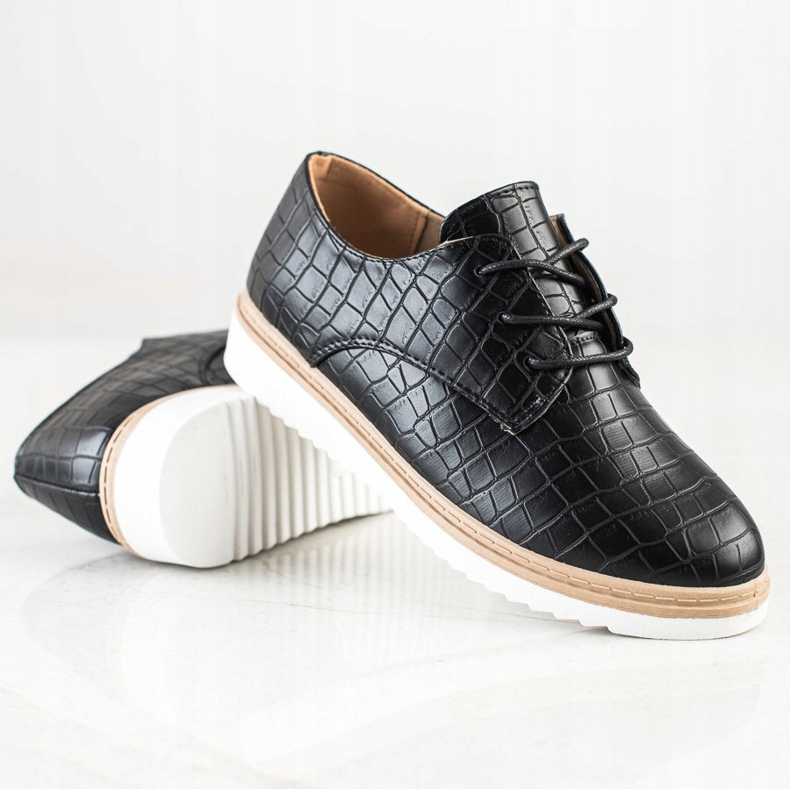 SHELOVET Boty s černým hadím potiskem černá 1