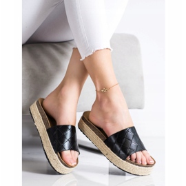 SHELOVET Pantofle Na Platformě černý 1