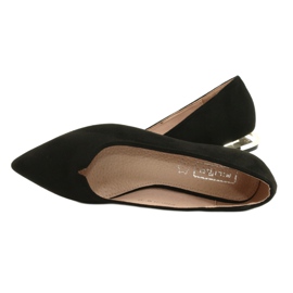 Lodičky se zlatými podpatky FILIPPO DP2091 / 21 BK černý 6