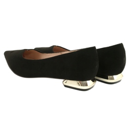 Lodičky se zlatými podpatky FILIPPO DP2091 / 21 BK černá 7