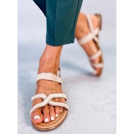 Dámské béžové sandály H8-177 béžové béžový 1