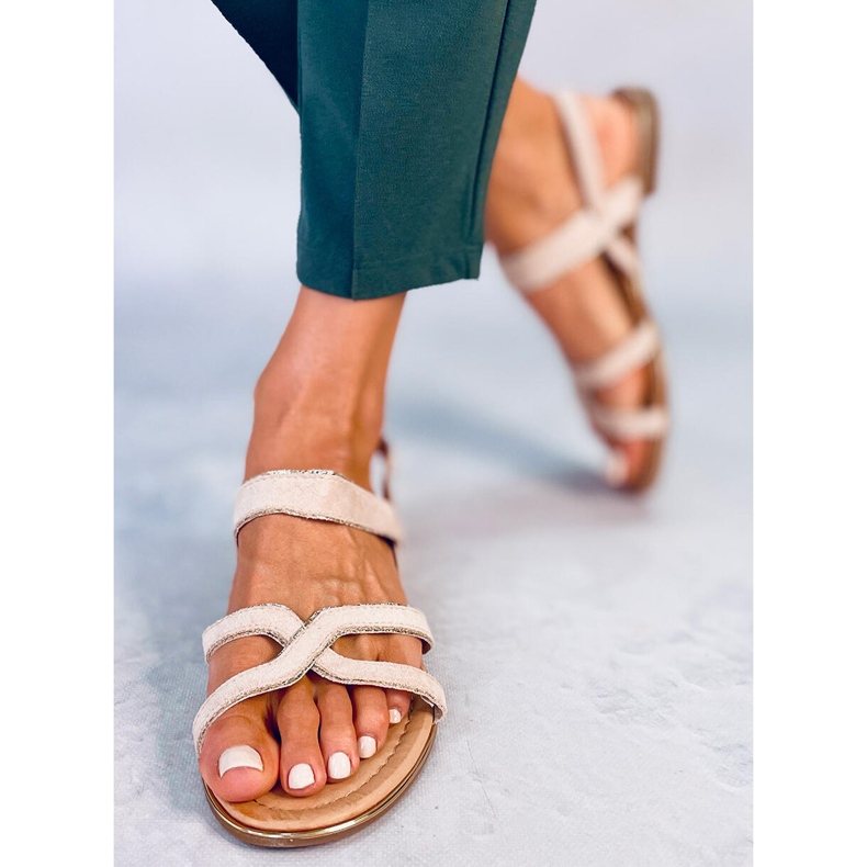 Dámské béžové sandály H8-177 béžové béžový 1