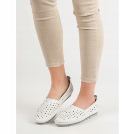 Kylie Kožené dámské boty bílý 1