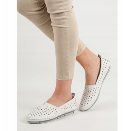 Kylie Kožené dámské boty bílý 2