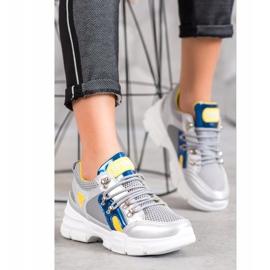 Bella Paris Módní tenisky se síťovinou šedá vícebarevný 1