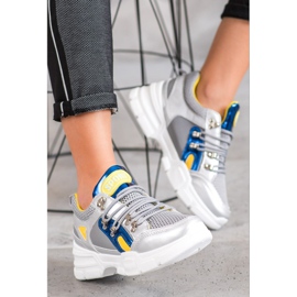 Bella Paris Módní tenisky se síťovinou šedá vícebarevný 2