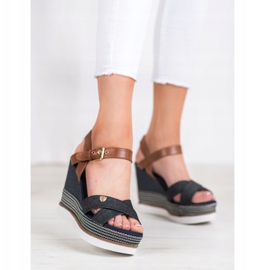 SHELOVET Sandály na klínku vícebarevný 2