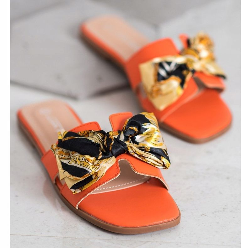 SHELOVET Elegantní pantofle oranžový 2