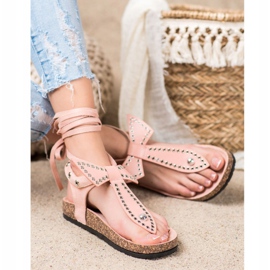 Seastar Svázané žabky sandály růžový 2 Seastar Svázané žabky sandály růžový 2