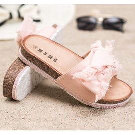 SHELOVET Textilní pantofle růžový 1 SHELOVET Textilní pantofle růžový 1