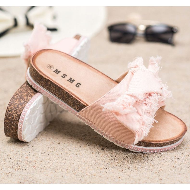 SHELOVET Textilní pantofle růžový 1 SHELOVET Textilní pantofle růžový 1