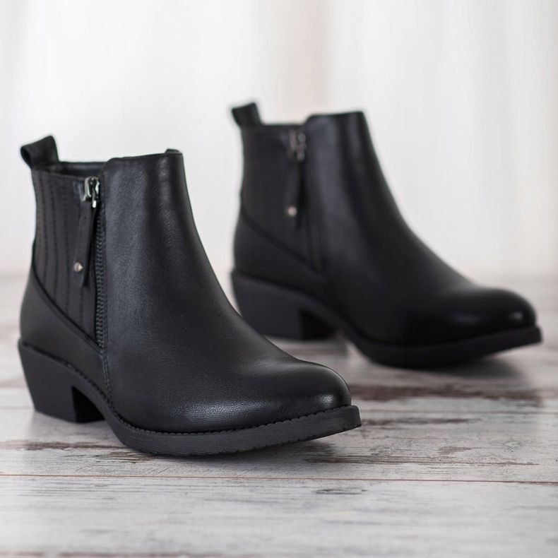 Bella Paris Teplé boty se zapínáním na zip černá 2