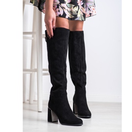 Goodin Elegantní semišové boty černá 1