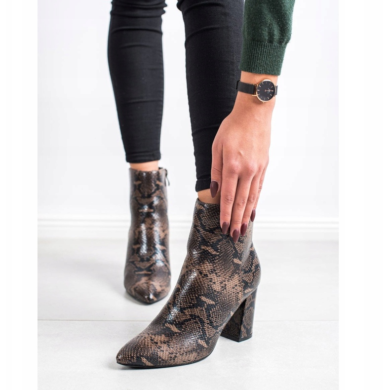 Goodin Boty ve Spitz Snake Print vícebarevný 1