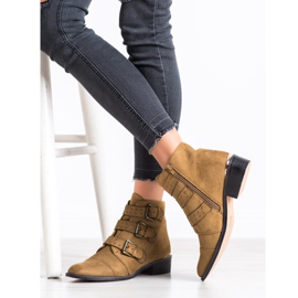 Corina Hnědé boty se sponami hnědý 1