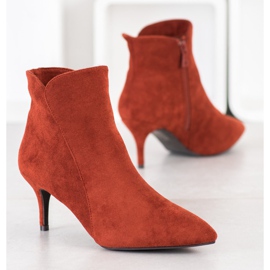 Kylie Semišové kozačky na vysokém podpatku hnědý oranžový 2 Kylie Semišové kozačky na vysokém podpatku hnědý oranžový 2