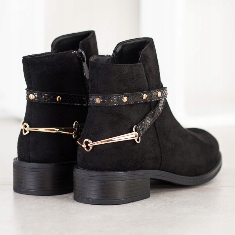 Bestelle Módní černé boty černý 1