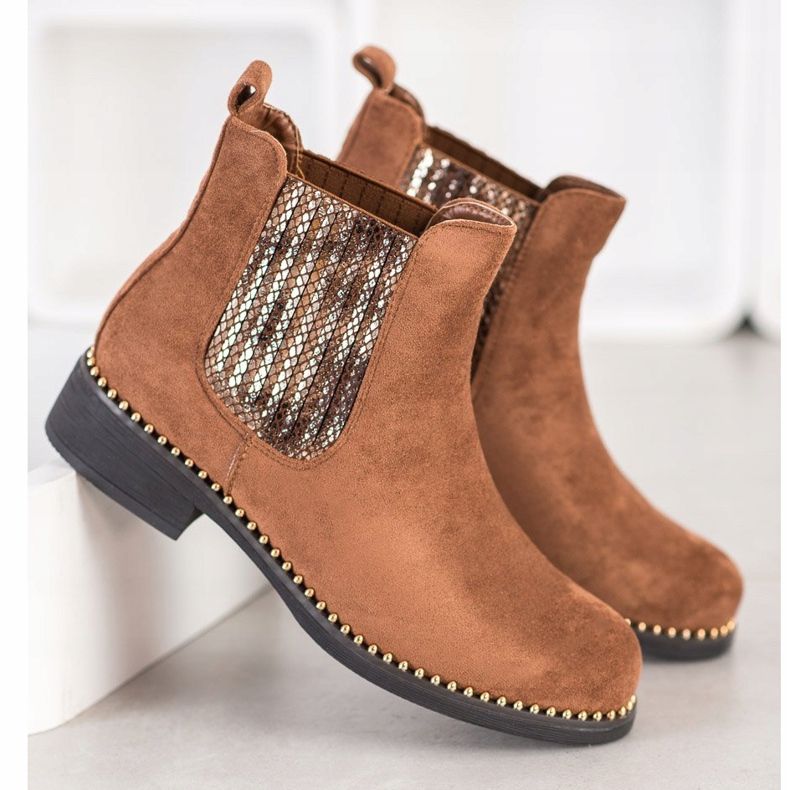 SHELOVET Stylové boty Chelsea hnědý 1 SHELOVET Stylové boty Chelsea hnědý 1