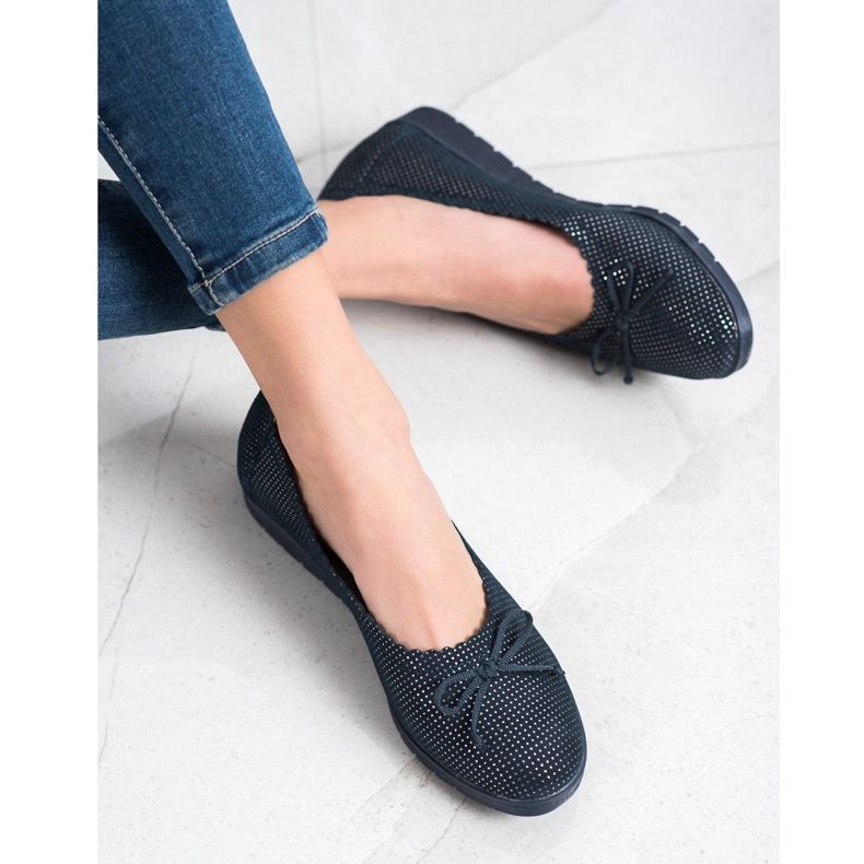 Filippo Elegantní krátké balerínky námořnická modrá modrý 1