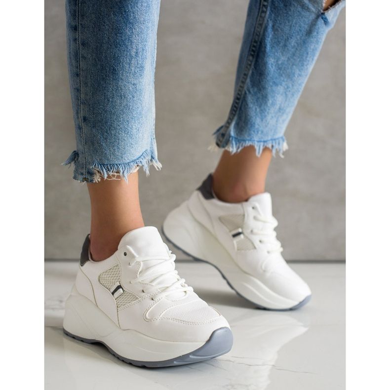 Weide Světle bílé tenisky bílý 1