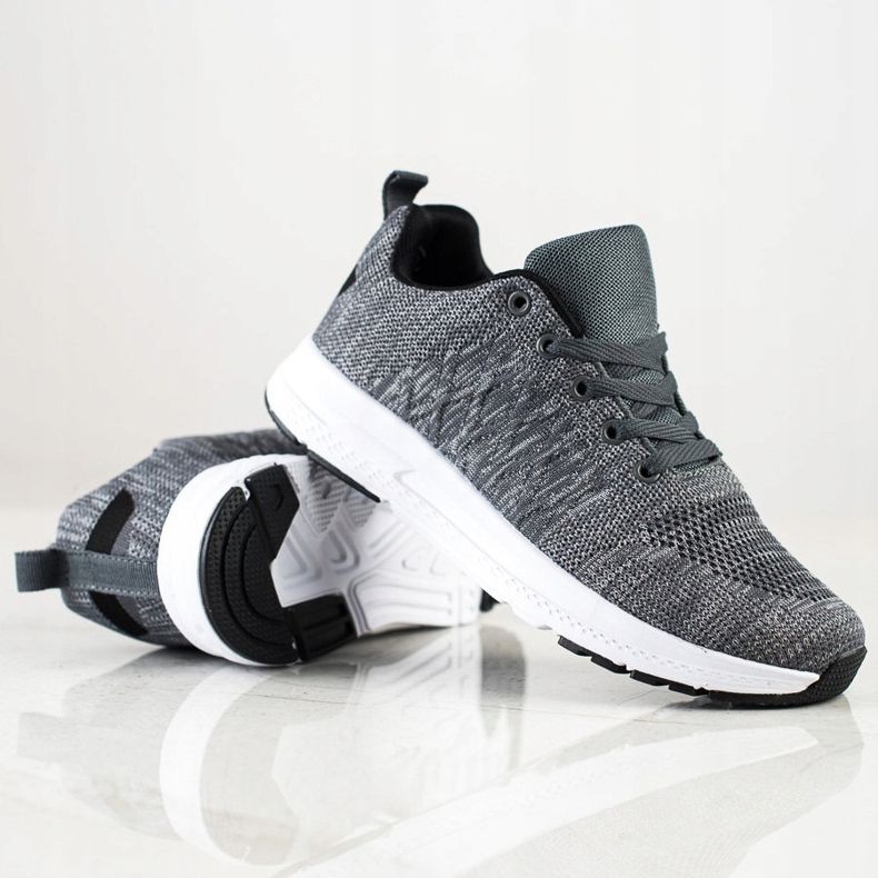 SHELOVET Lehké šněrovací tenisky šedá 1