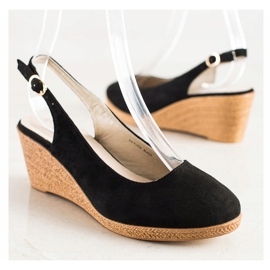 Goodin Pohodlné klínové lodičky černý 1