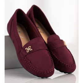 Fama Semišové espadrilky s ozdobou červený 1